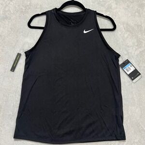 Nike Training Tank Top Womens Medium Black Dri-FIT Standard Fit CT2913-010 NEW